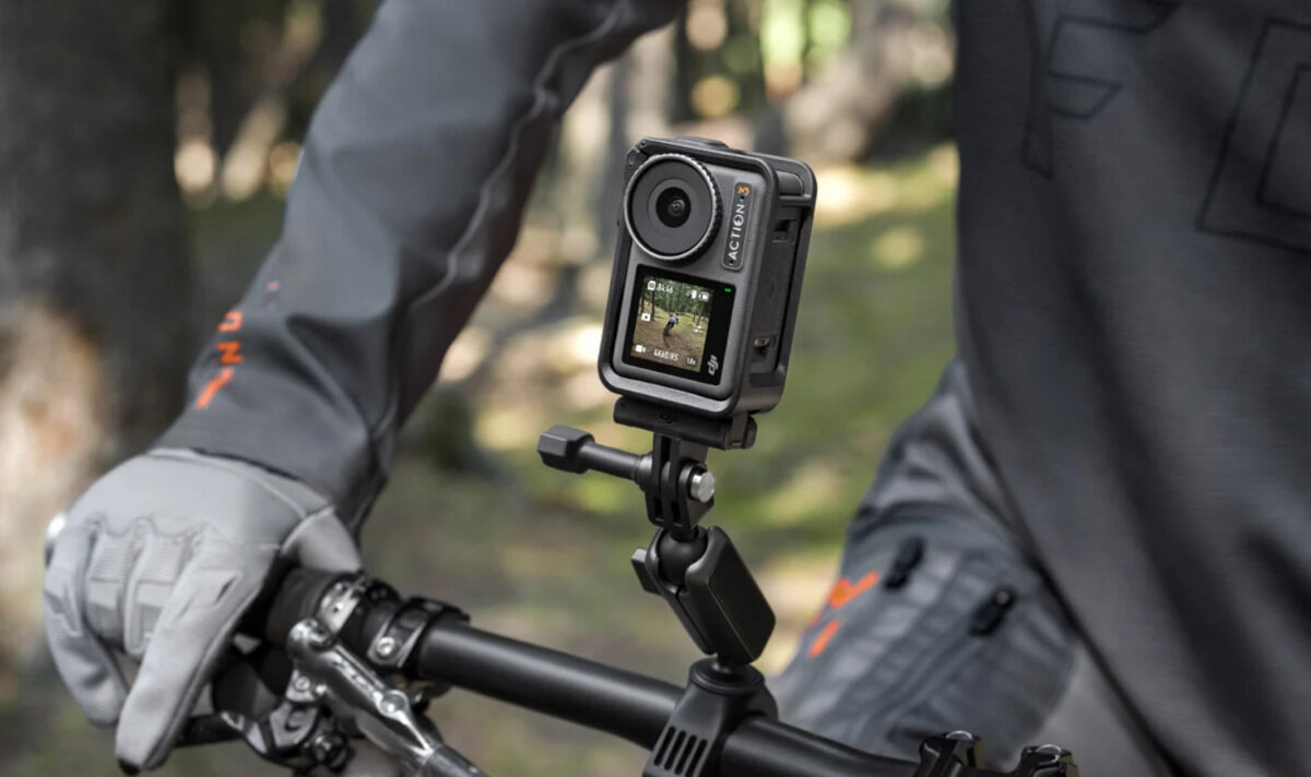 Kamera DJI Osmo Action 3 Standard Combo 4K na ramie roweru
