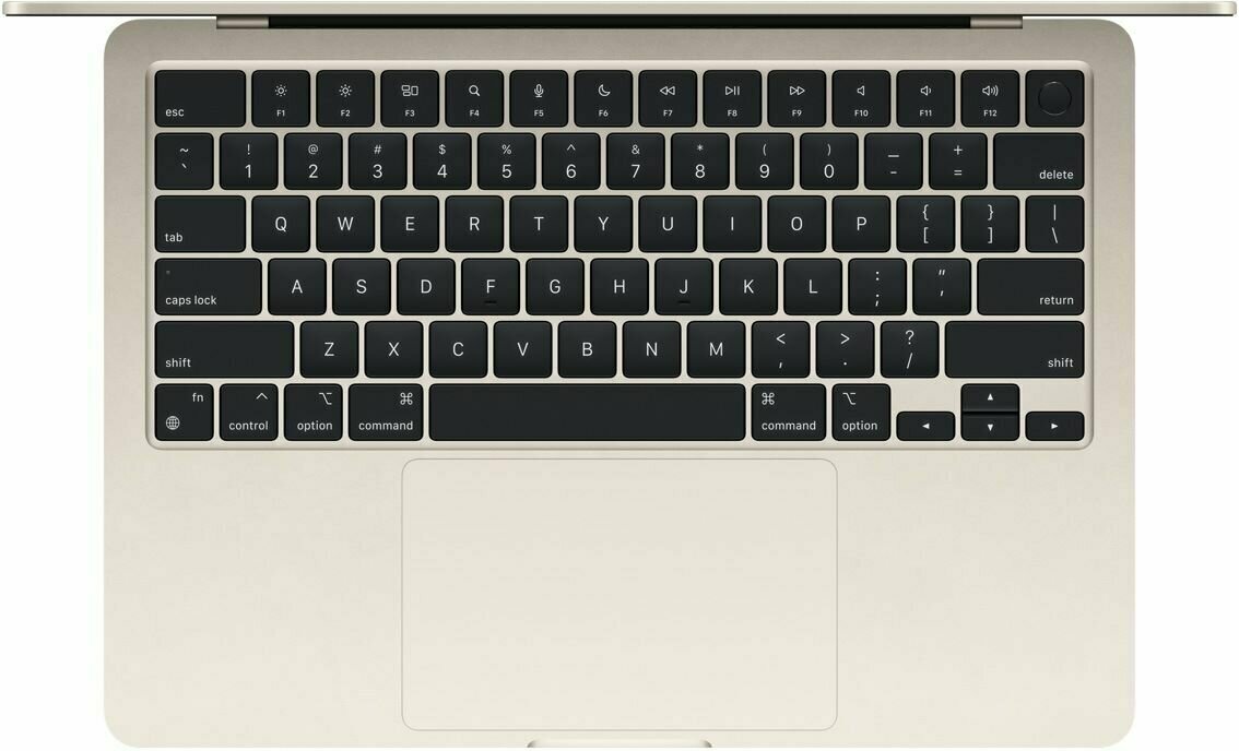 Laptop Apple MacBook Air MLY13ZE/A/R1/US widok na klawiaturę od góry