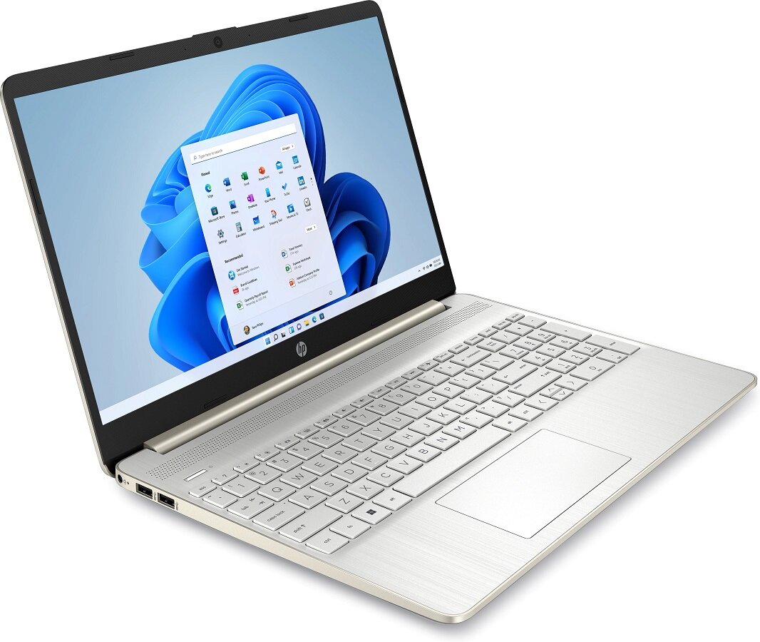 Laptop HP 15s-fq4572nw na białym tle