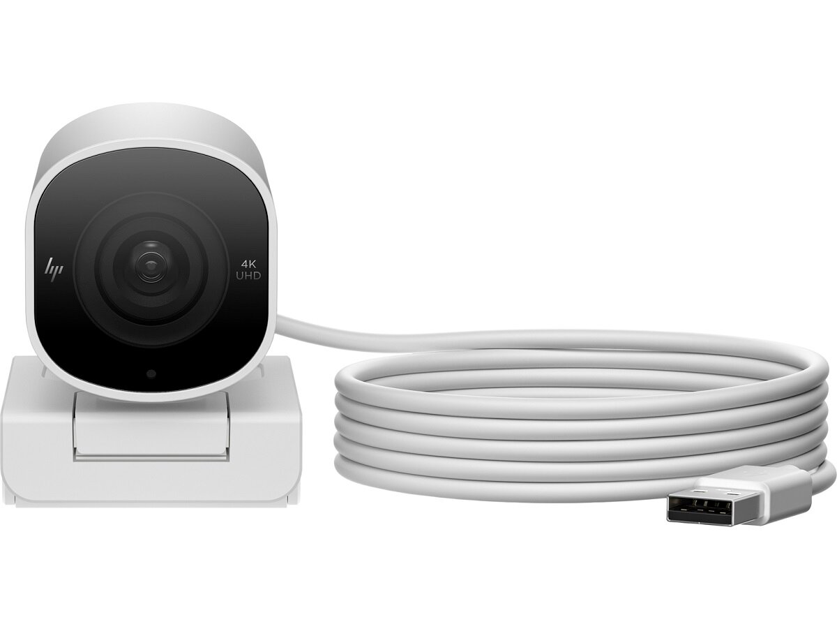 Kamera internetowa HP 960 4K Streaming Biała od frontu