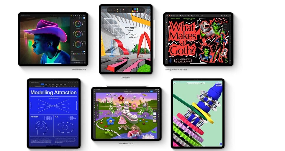 iPad Apple Pro 2022 - wiele uruchomionych aplikacji
