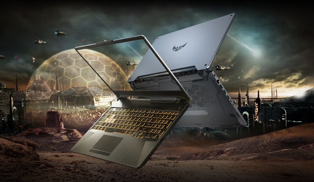 Laptop Asus F15 FX506LHB-HN324W TUF Gaming frontem i tyłem
