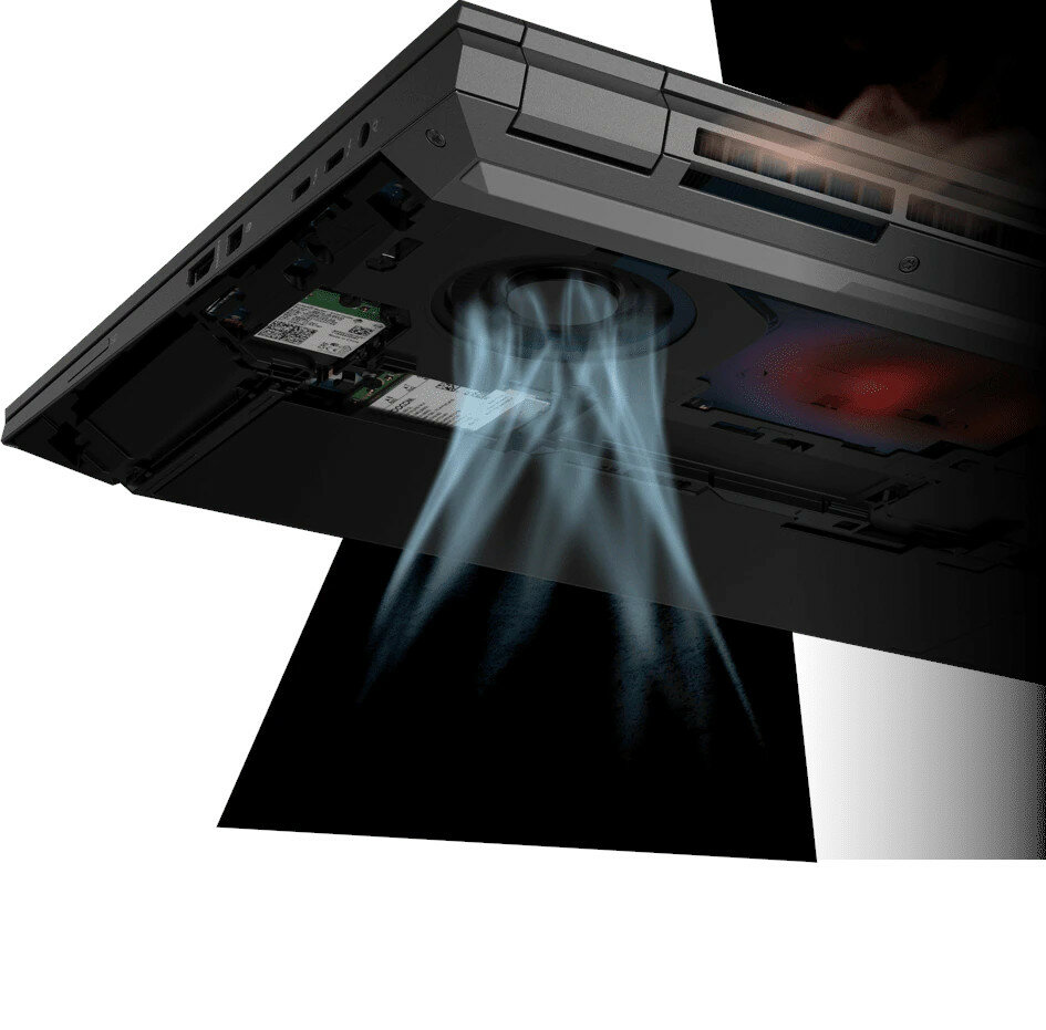 Laptop HP ZBook Fury 15 G8 i7-11800H pokazane chłodzenie laptopa