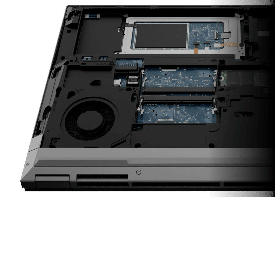 Laptop HP ZBook Fury 15 G8 i9-11950H A4000 1TB widok na wnętrze laptopa