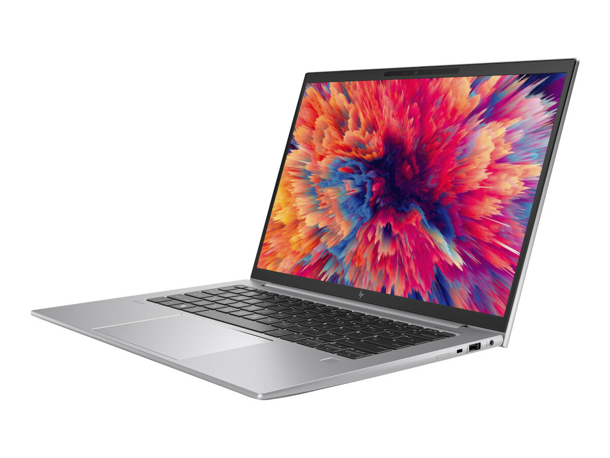 Laptop HP ZBook Firefly 14 G9 i7-1270P pokazany prawy skos laptopa