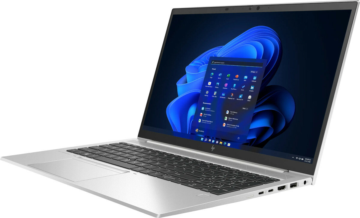 Laptop HP EliteBook 850 G8 1 TB 32 GB pokazany laptop pod skosem