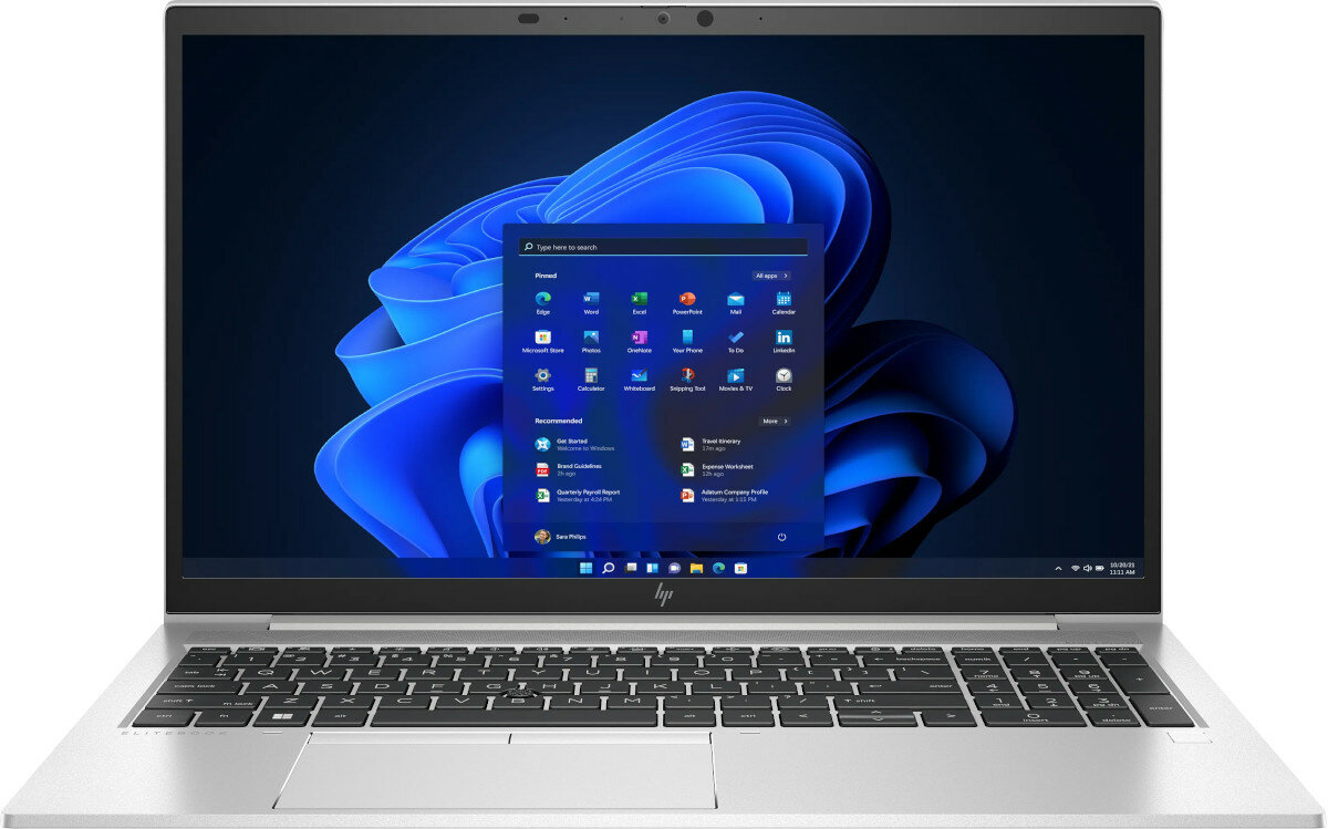 Laptop HP EliteBook 850 G8 1 TB 32 GB pokazany laptop od frontu