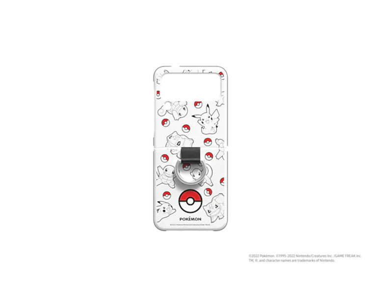 Etui Samsung Pokémon do Galaxy Z Flip4 z zawieszką widok na etui od frontu