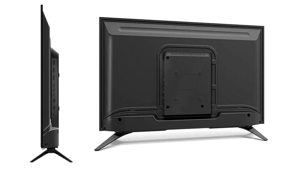 Telewizor Lin 40LFHD1200 Full HD na białym tle zprzodu i z boku