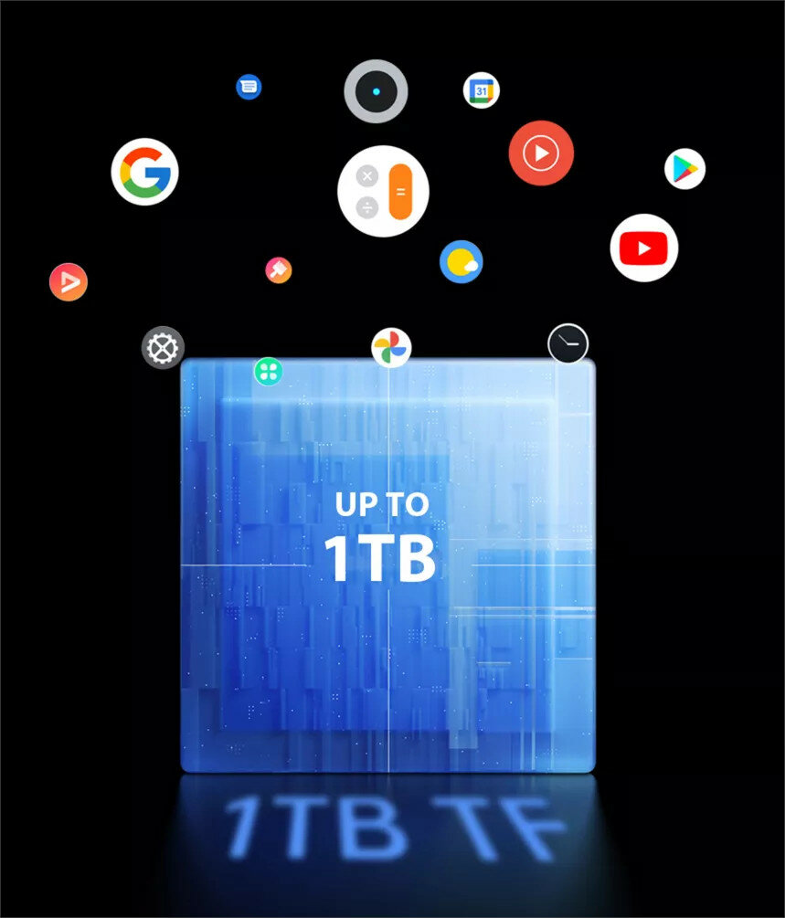 Tablet Blackview TAB13 6/128GB szary pokazana możliwość rozbudowy pamięci