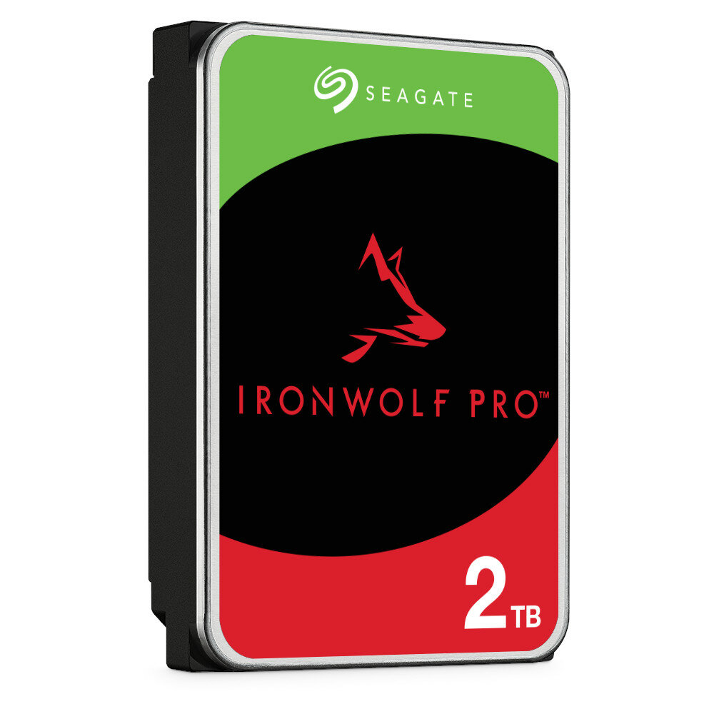 Dysk HDD Seagate IronWolf 2TB pod skosem lewym bokiem