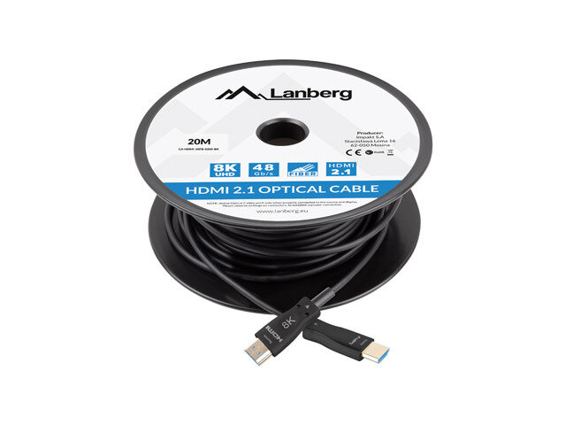 Kabel HDMI Lanberg CA-HDMI-30FB-0500-BK 20m na bębnie