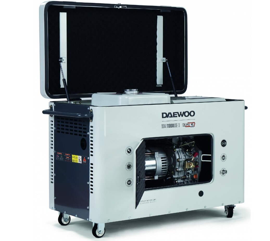 Agregat prądotwórczy DAEWOO DDAE11000DSE-3 230 V/400 V otwarta pokrywa