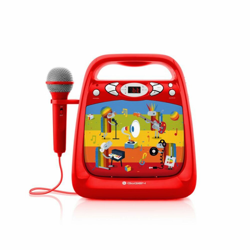 Głośnik karaoke dla dzieci GoGEN DECKOKARAOKER CD, Bluetooth frontem