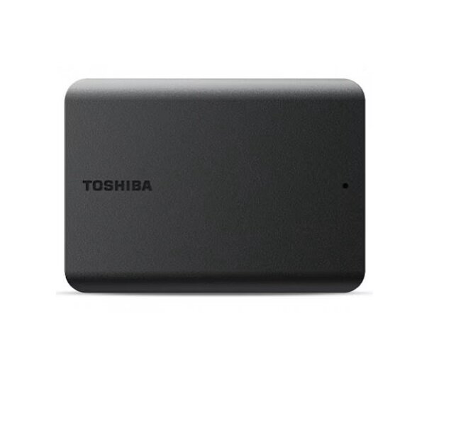 Dysk zewnętrzny Toshiba Canvio Basics 2022 1TB widok dysku od przodu w poziomie