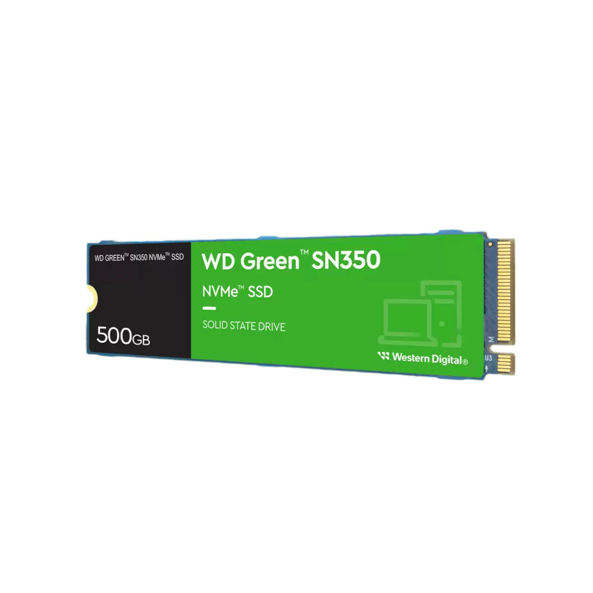 Dysk SSD WD Green SN350 500GB widok od frontu pod skosem
