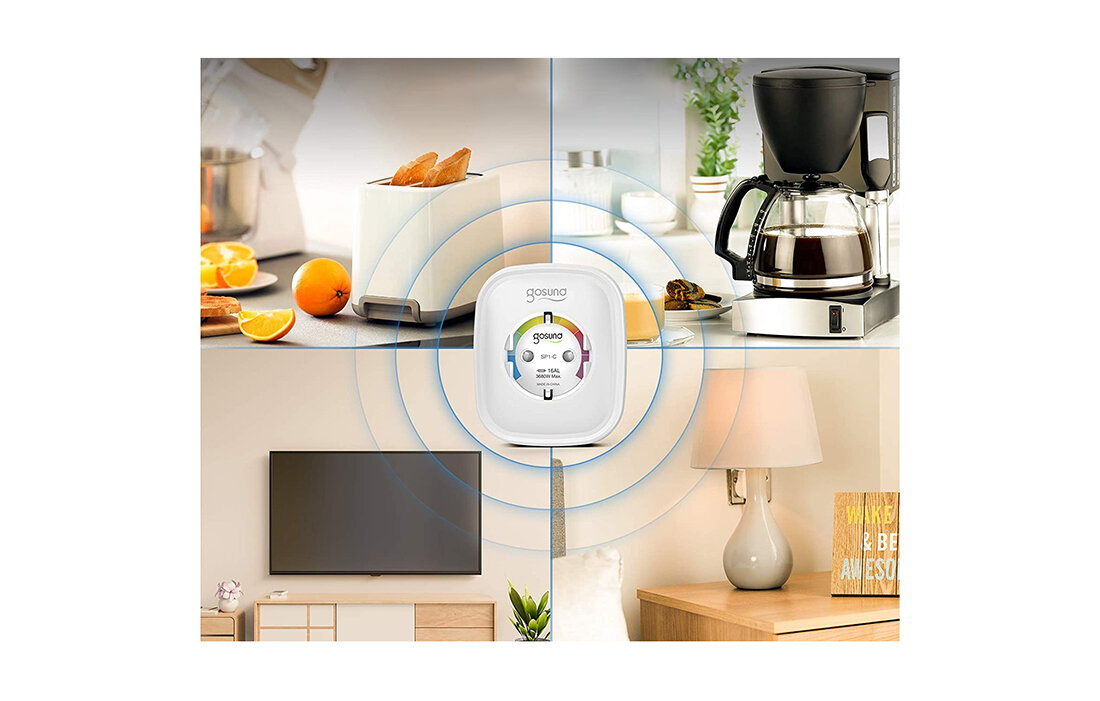 Inteligentne gniazdko Gosund SP1-H WiFi Apple Home Kit pokazane urządzenia możliwe do podłączenia