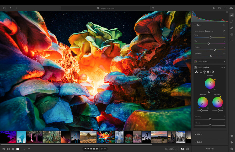 Laptop Apple MacBook Pro 16 M2 Pro = uruchomiony program - Adobe Photoshop Lightroom