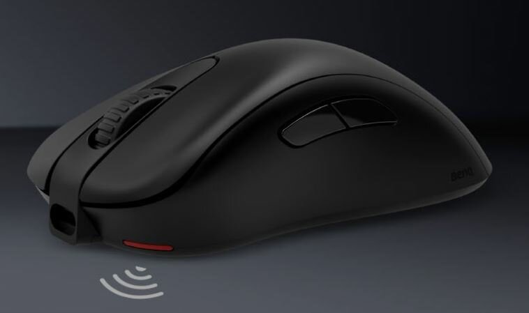 Mysz bezprzewodowa BENQ Zowie EC3-CW grafika przedstawia mysz od boku