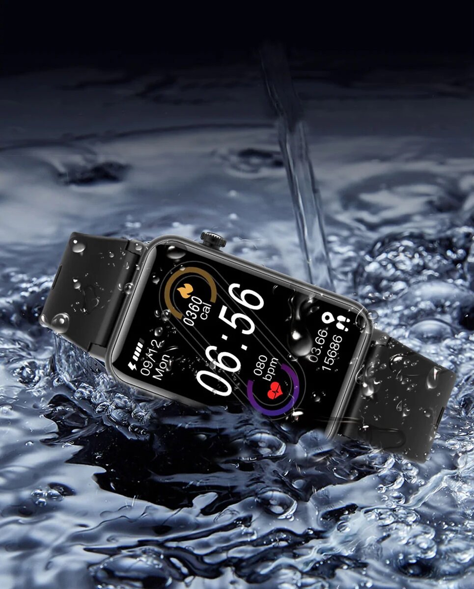 Smartwatch Kumi U3 czarny w wodzie