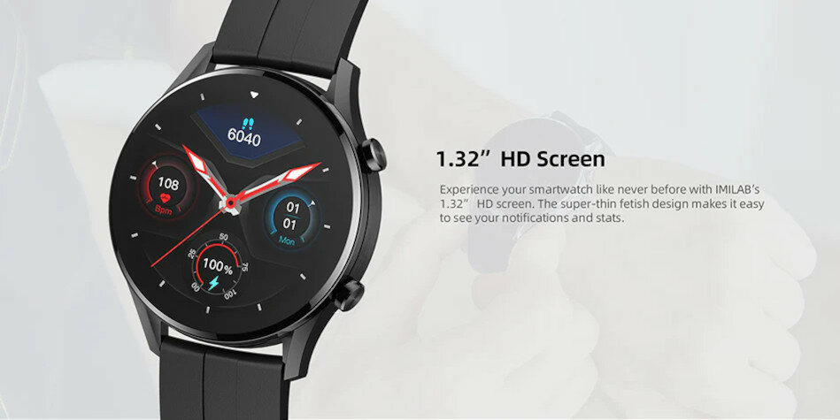 Smartwatch Imlab W12 czarny frontem