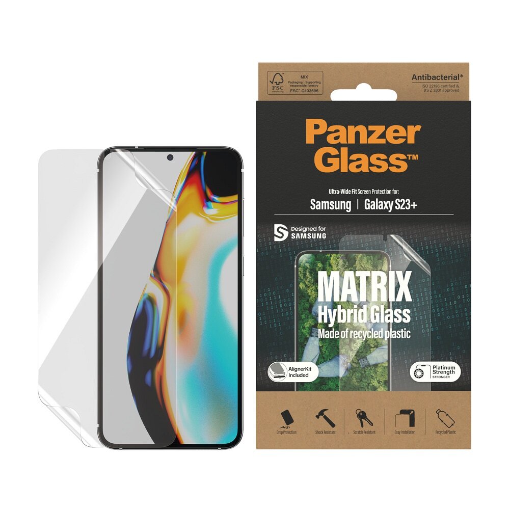 Szkło hybrydowe do Samsunga Galaxy S23+ PanzerGlass Matrix - doskonała ochrona obok opakowania