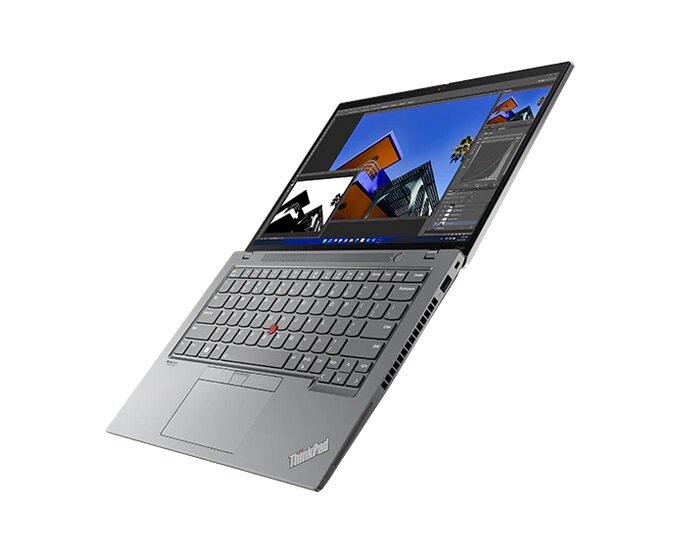 Laptop Lenovo Thinkpad P14s Gen 3 laptop otwarty na płasko, pod lekkim skosem