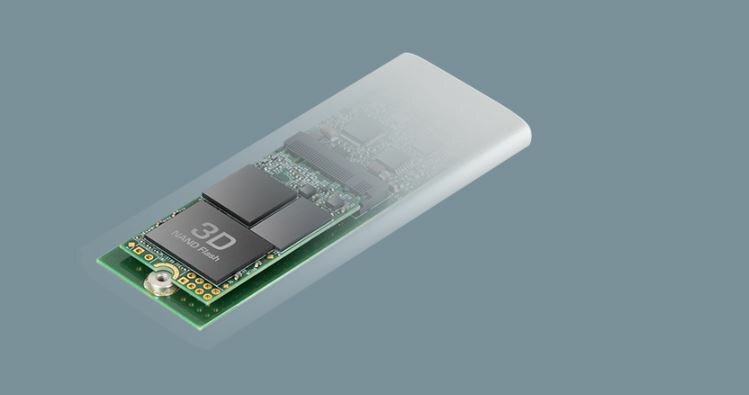Dysk SSD Transcend ESD260C 500GB widok wnętrza dysku