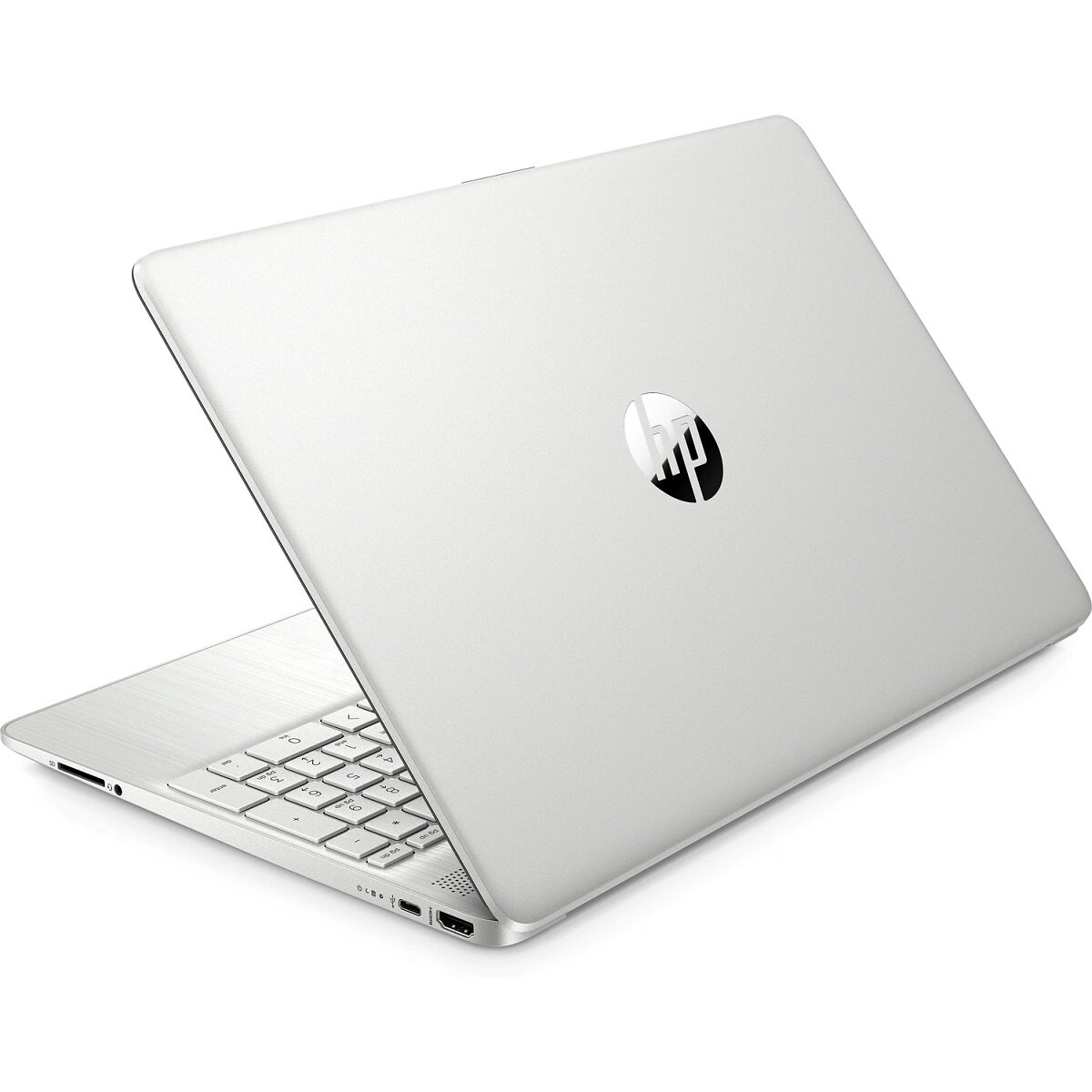Laptop HP 15S-EQ2124NW 8GB/512GB Srebrny tył laptopa z logo HP