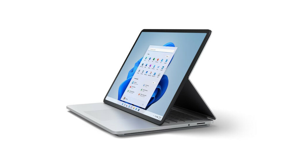 Laptop Microsoft Surface Studio Intel i7 32GB/2TB widok od boku na rozłożony laptop