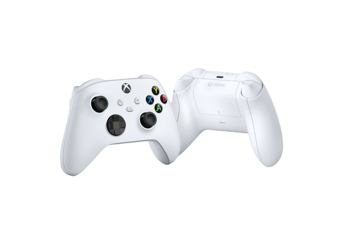 Kontroler Microsoft Xbox Series Wireless biały z przodu i z tyłu