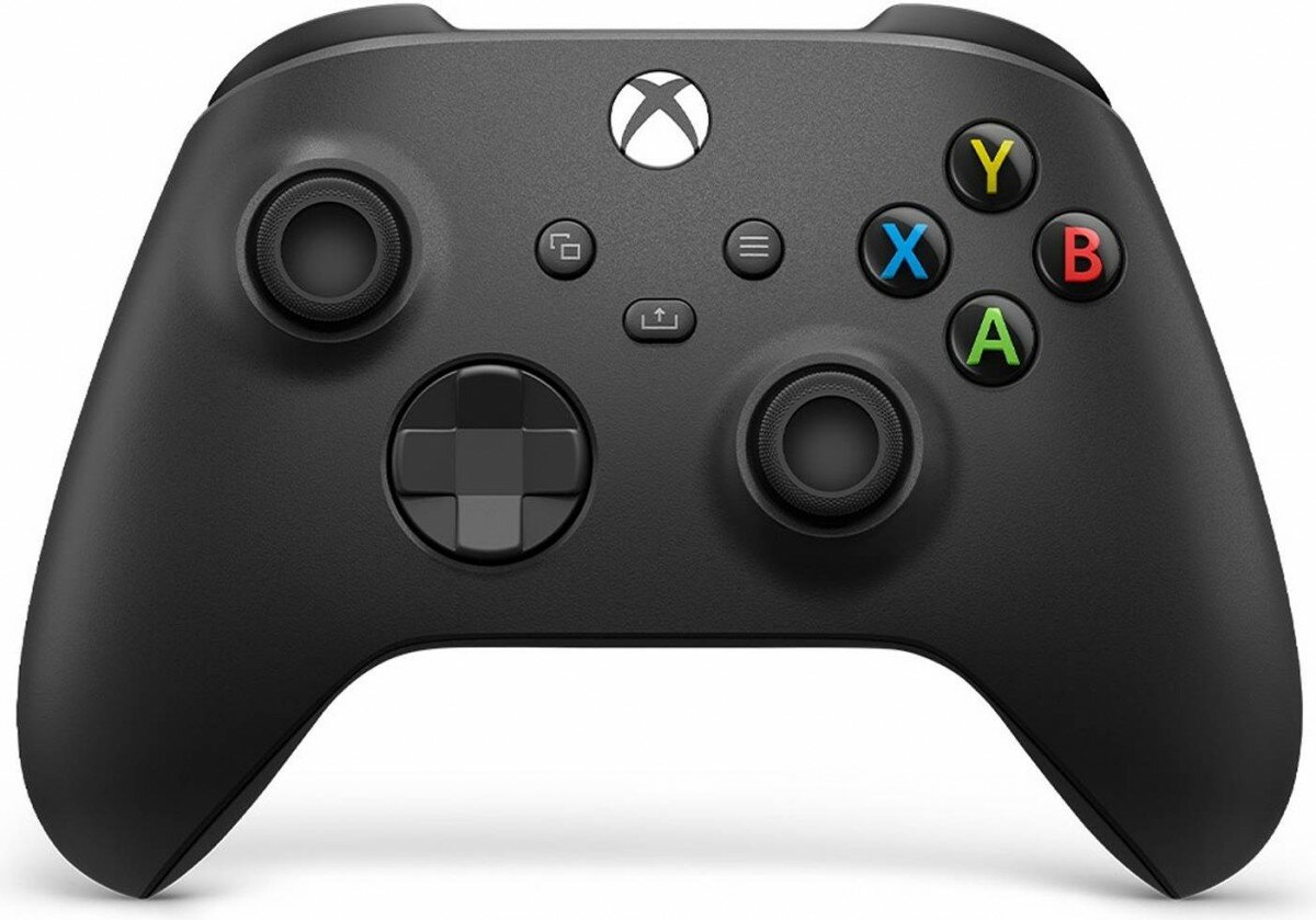 Kontroler Microsoft Xbox Series X carbon czarny widok kontrolera od przodu