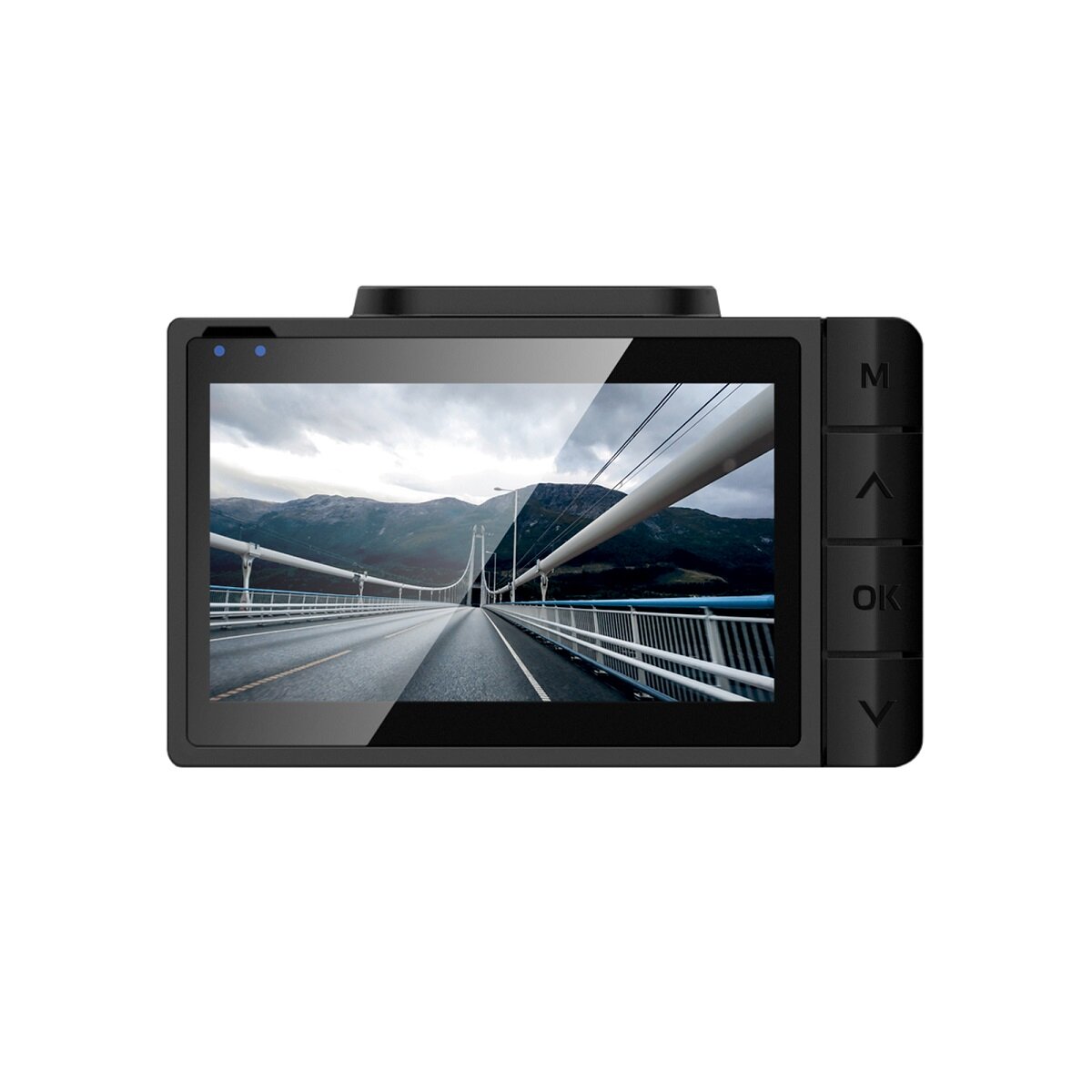 Wideorejestrator Neoline G-Tech X36 Full HD od tyłu z włączonym ekranem