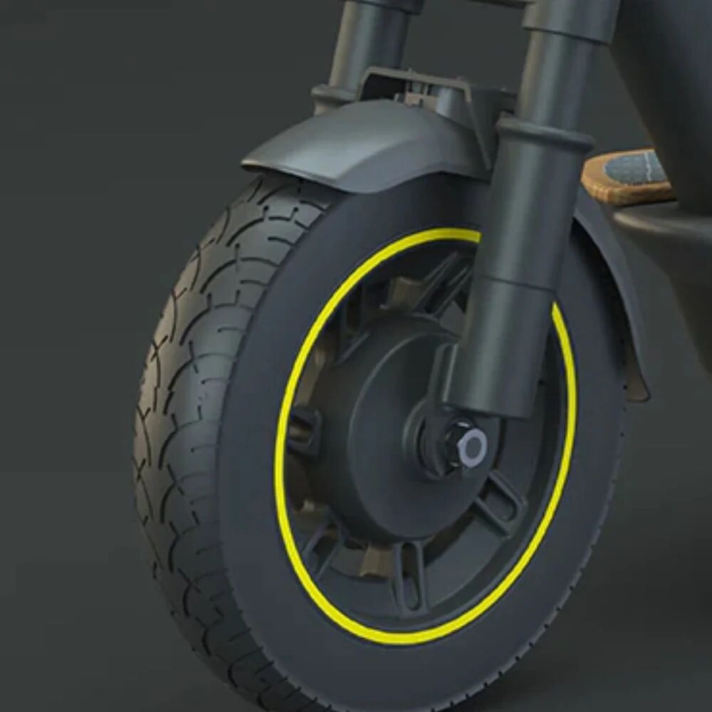 Hulajnoga elektryczna Manta X-Rider ze zbliżeniem na przednie koło