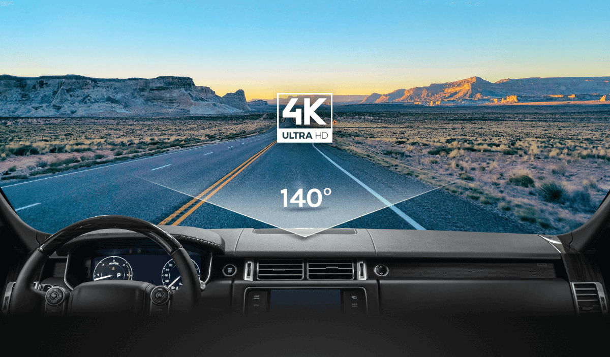 Wideorejestrator 70mai A800S 4K Dash Cam + RC06 zestaw szeroki kąt widzenia, widok z samochodu