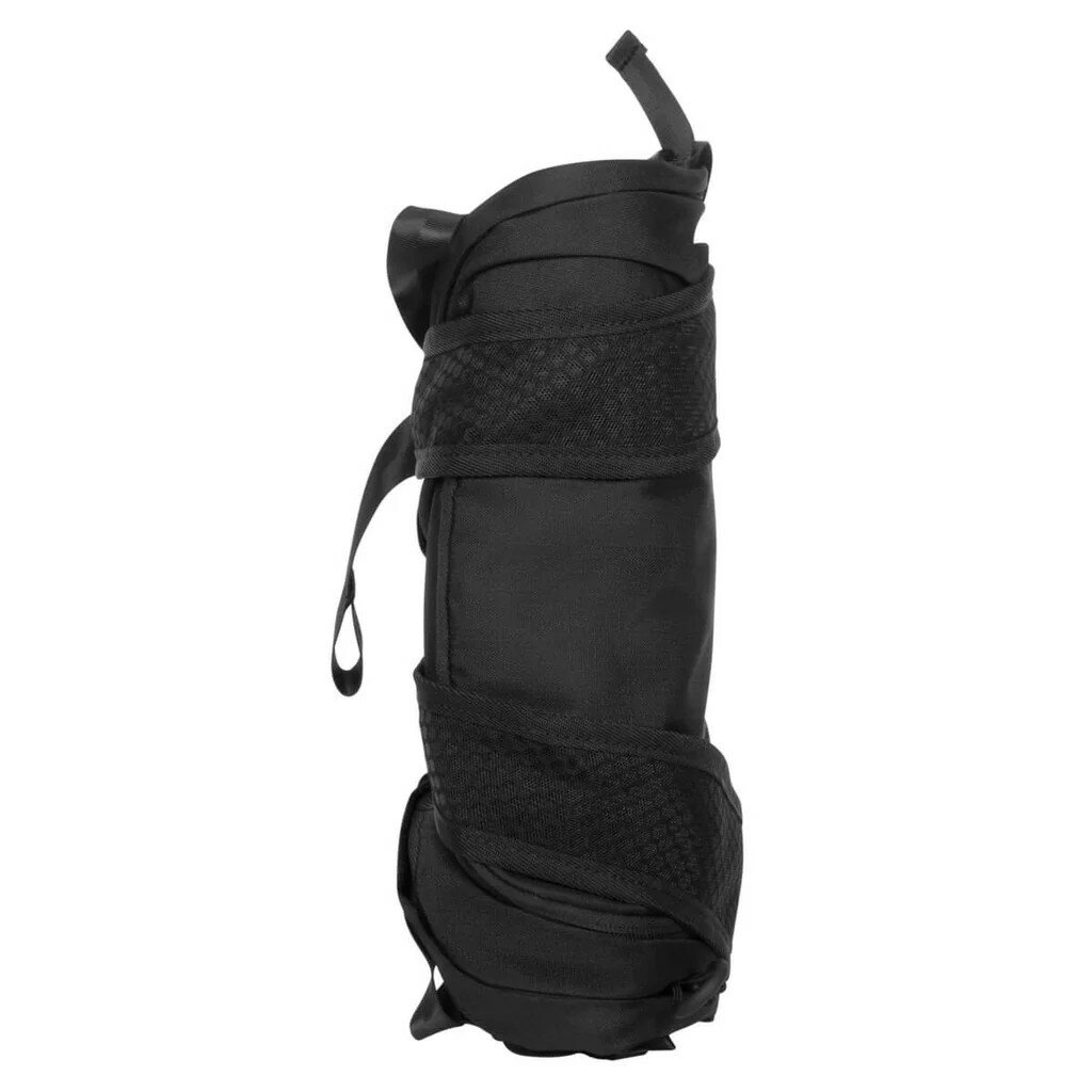 Plecak Targus EcoSmart Zero Waste 15,6' czarny widok od frontu na złożony plecak