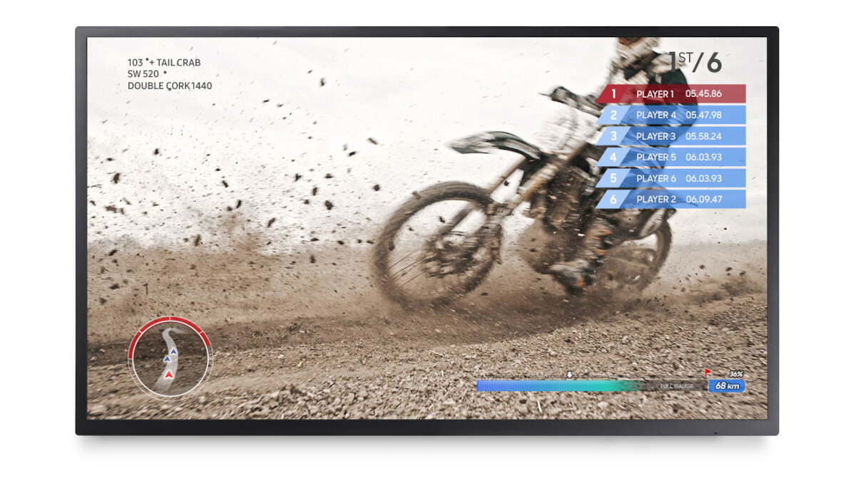 Monitor Samsung UJ59 grafika przedstawiająca kadr z gry