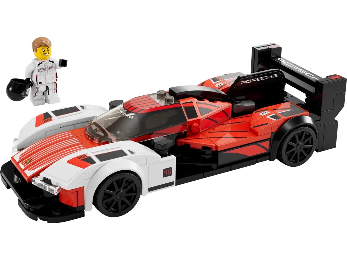 Klocki Lego Speed Champions Porsche 963 samochód i figurka pod skosem
