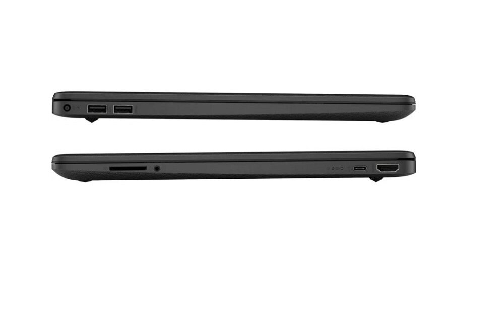 Laptop HP 15s-fq5234nw 8/256GB/i3-1215U czarny pokazane złożone laptopy od lewego i prawego boku