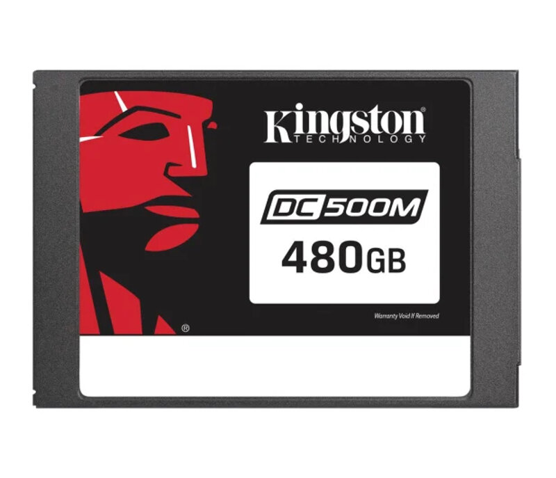 Dysk SSD Kingston DC600M 480GB od frontu na białym tle