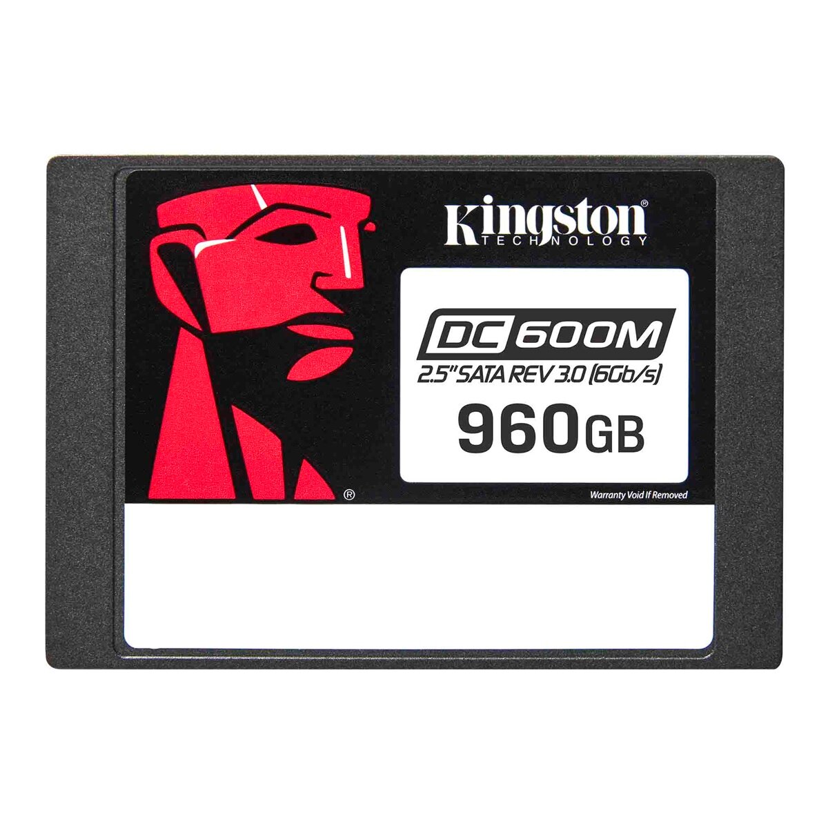 Dysk SSD Kingston SEDC600M/960G 960GB 2,5' SATA 3.0 widok od frontu na dysk