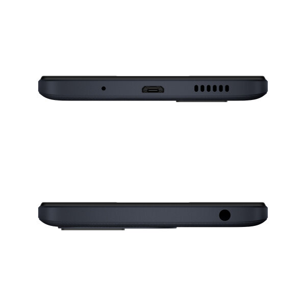 Smartfon Xiaomi Redmi 12C 3/64GB grafitowy widok na górę i spód telefonu