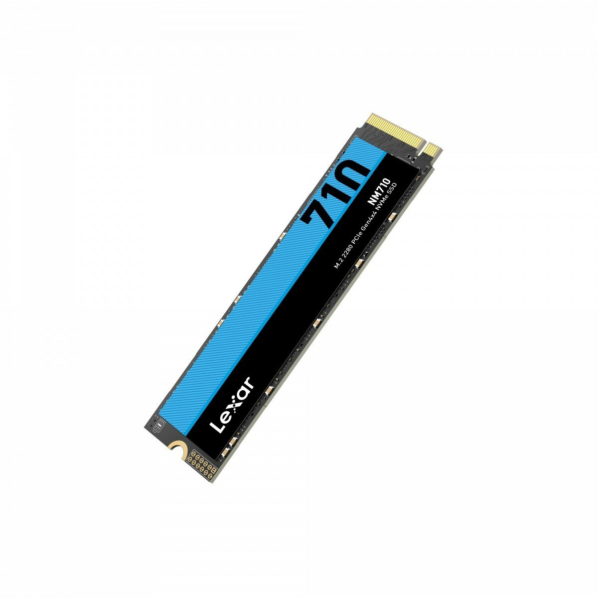 Dysk SSD Lexar NM710 2TB  M.2 PCIe NVMe widok pod skosem w pionie