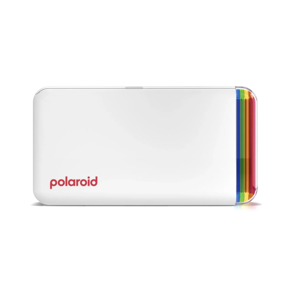 Kieszonkowa drukarka Polaroid Hi-Print biała od frontu na białym tle