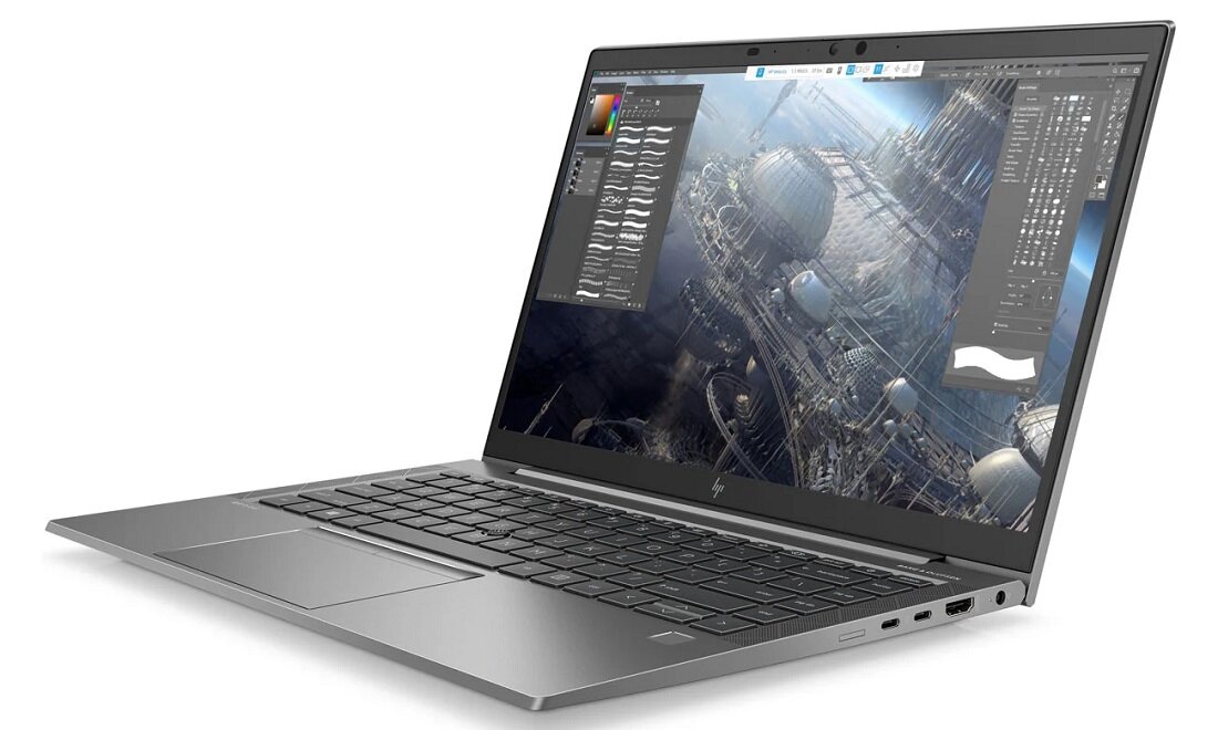 Laptop HP Zbook Firefly 14 G8 grafika przedstawia otwarty laptop pod skosem 