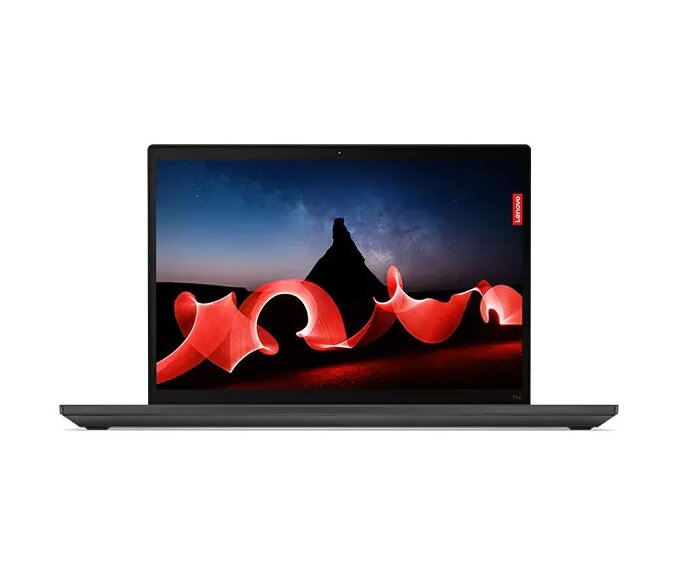 Laptop Lenovo ThinkPad T14s Gen 4 grafika przedstawia laptop od frontu