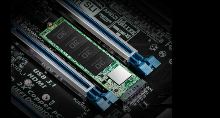 Dysk SSD Transcend MTE115S 500GB  M.2 dysk zainstalowany w płycie głównej