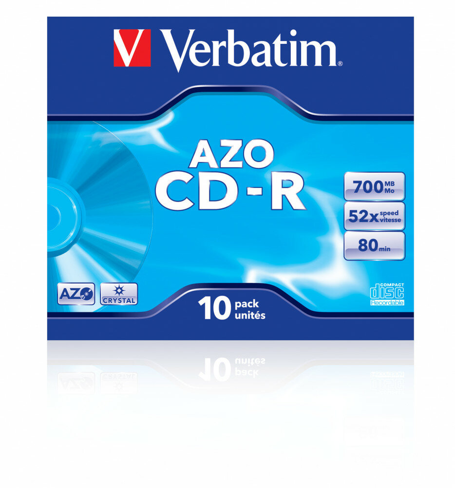 Płyty CD-R Verbatim 43327 10 sztuk opakowanie widoczne frontem