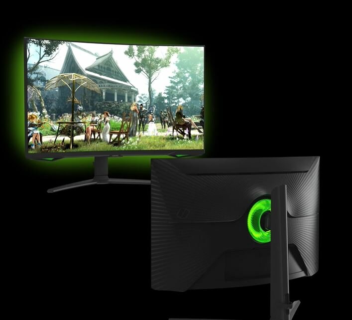 Monitor Samsung Odyssey G7 LS32BG750NPXEN Pivot monitor podświetlony na zielono