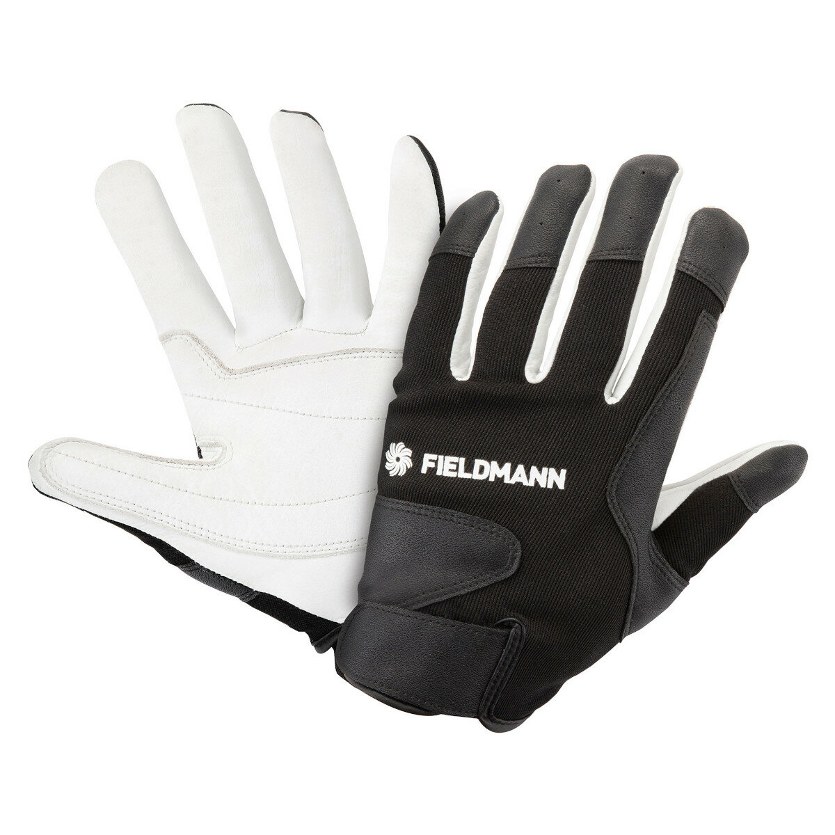 Rękawice ogrodowe Fieldmann FZO 7010 widok na przód i spód rękawicy